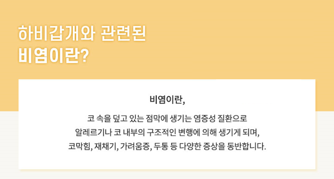 하비갑개와 관련된 비염이란